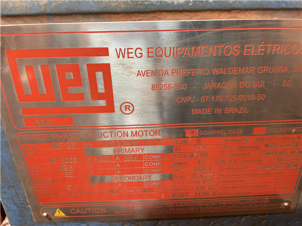 Flsmidth 4.3m X 7m (14' X 23') Ball Mill With 3000 Hp (2237 Kw) Motor)